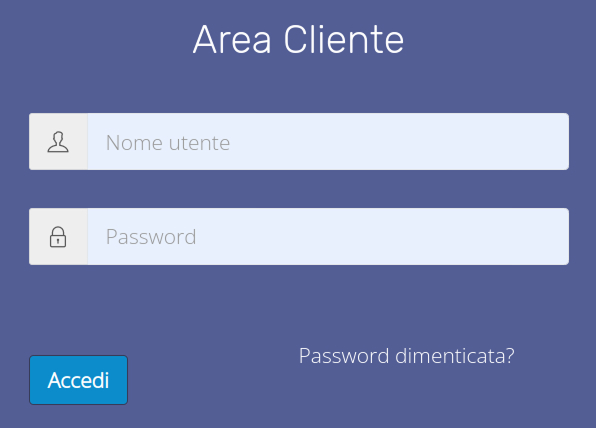 Area Cliente Login